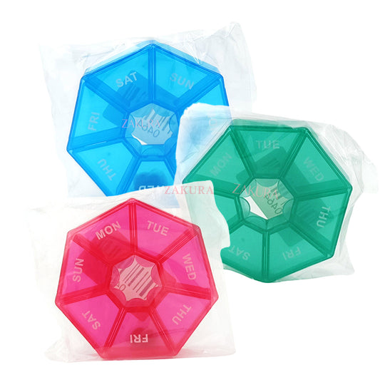 Zakura Plastic Round Pill Box 1pc