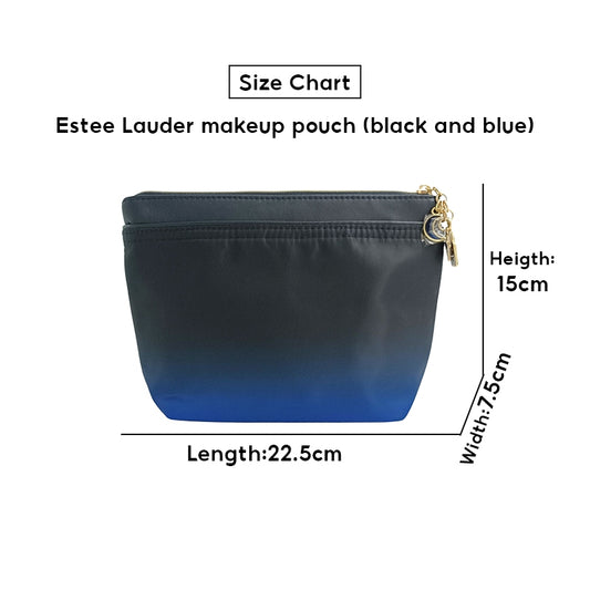 Estee Lauder Cosmetic Bag (Black and Blue) 1pc