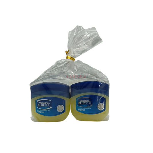 Vaseline Pure Petroleum Jelly Original – Twin Pack for dry skin relief and protection, available at Zakura Global.