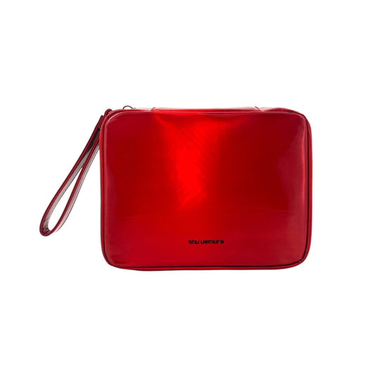Shu Uemura Red patent leather cosmetic bag 1pc
