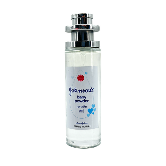 Johnson's Baby Powder Eau De Parfum 35ml bottle with soft powdery scent, available at Zakura Global.