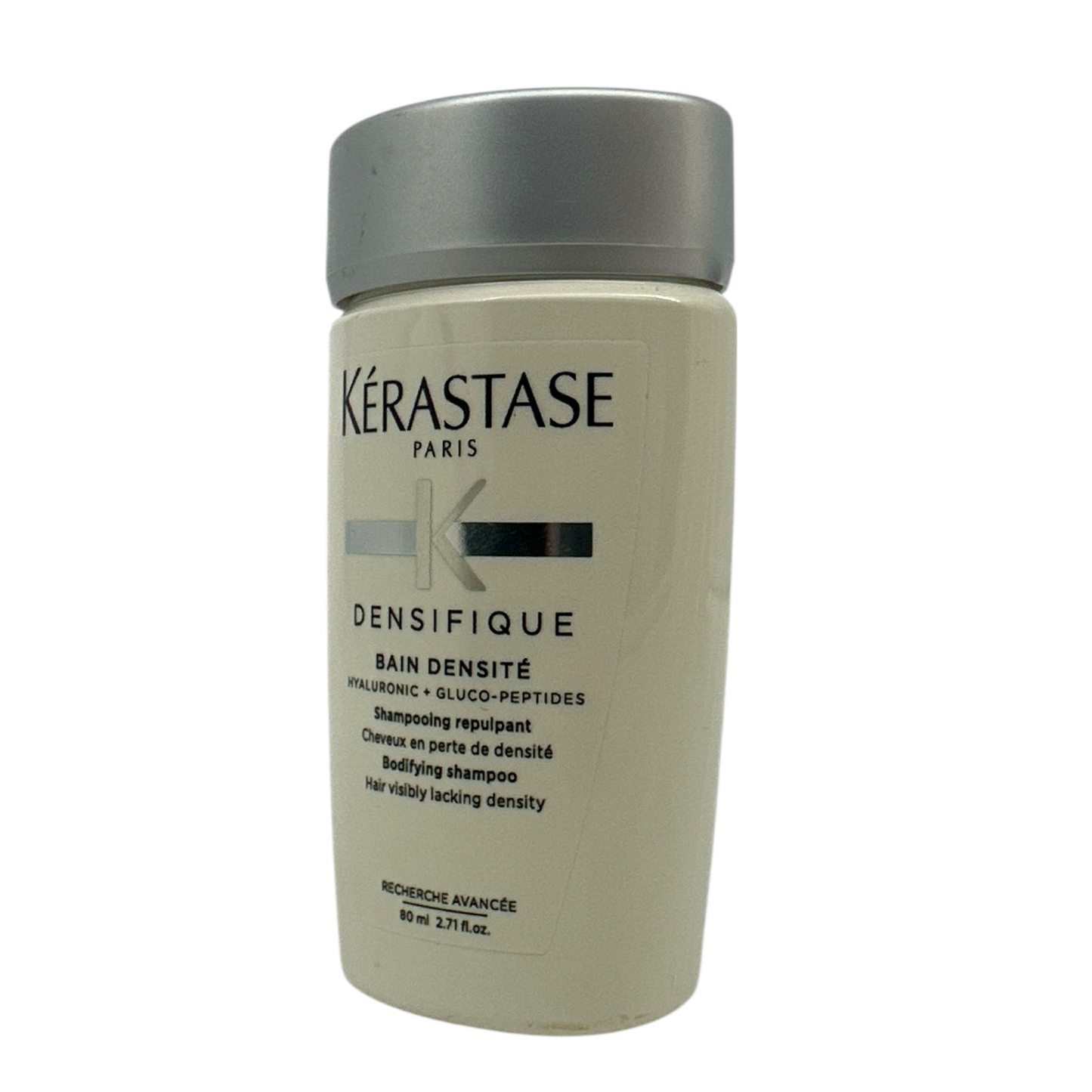 Kerastase Densifique Bain Densité Bodifying Shampoo – 80ml travel-size thickening shampoo with hyaluronic acid, available at Zakura Global.