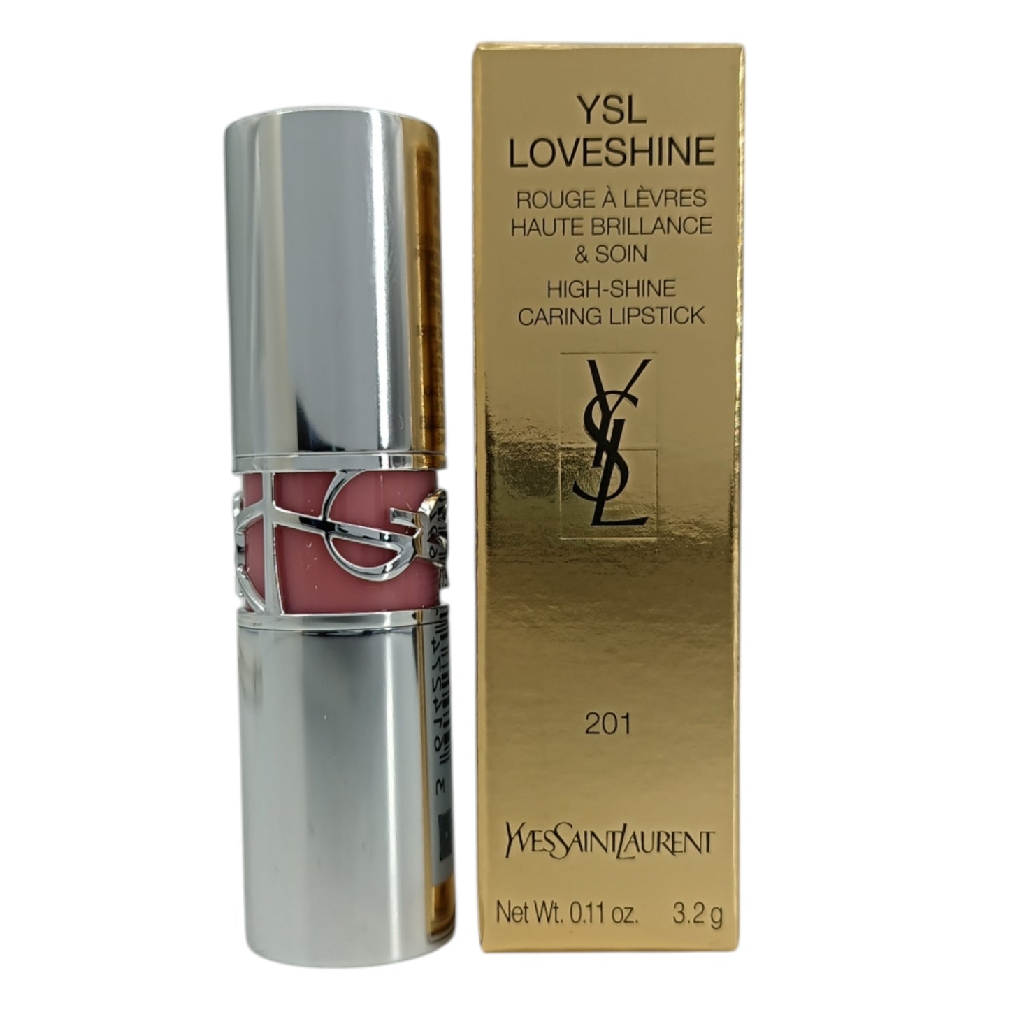 Yves Saint Laurent YSL Loveshine High-Shine Caring Lipstick 201 Rose 3.2g
