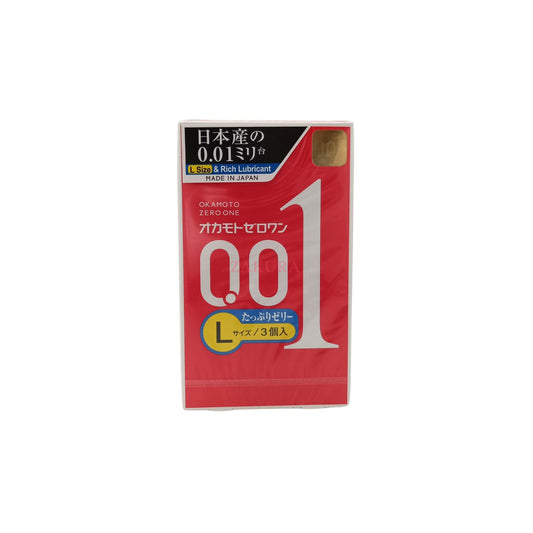 Okamoto Japan Edit. Super Thin 0.01 Condom (L Size + Rich 3pcs