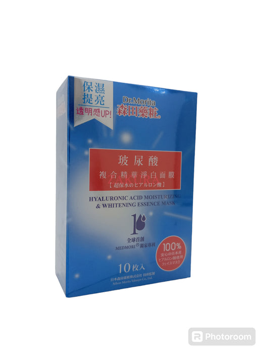 Dr. Morita Hyaluronic Acid Moisturizing & Whiten Essence Mask 10pcs