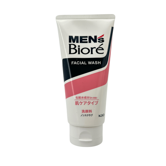 Biore Men's Moisture Facial Wash 130g – hydrating cleanser for men’s dry and sensitive skin, available at Zakura Global.