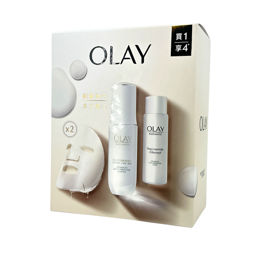 Olay Radiance Advanced Light-Perfecting Set – 3pcs with essence, toner, and mask, available at Zakura Global.