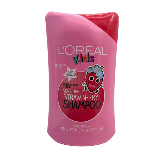 L'Oreal Kids Berry Strawberry Shampoo – tear-free fruity shampoo for kids, available at Zakura Global.
