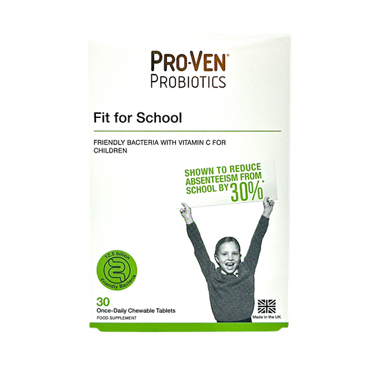 ProVen Fit for School – 30 Chewable Tablets with strawberry flavor, available at Zakura Global.