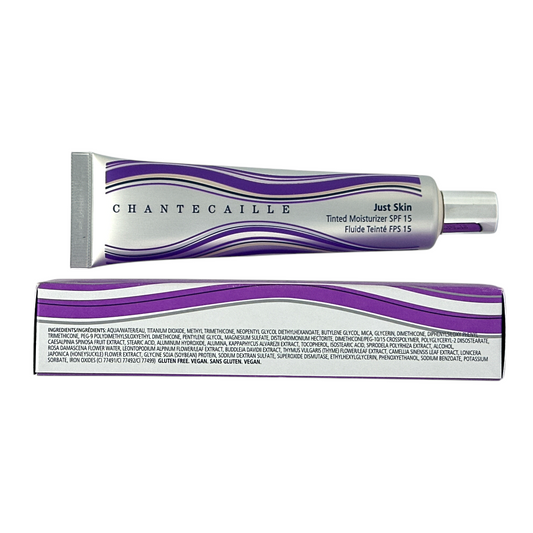 Chantecaille Just Skin Tinted Moisturizer – Aura lightweight skin perfector for very fair skin, available at Zakura Global.