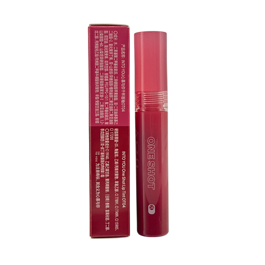 INTO YOU One Shot Lip Tint – OT04 Casual Fresh Plum 2.2g plum rose lip color with matte finish, available at Zakura Global.