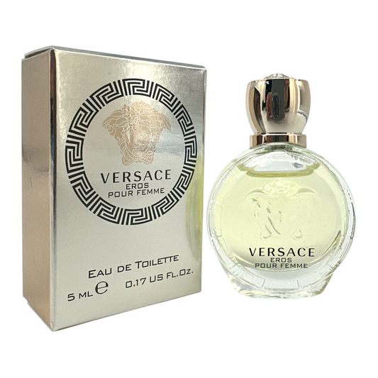 Versace Eros Pour Eau De Toilette Miniature 5ml – bold, sensual men’s fragrance in compact size, available at Zakura Global.
