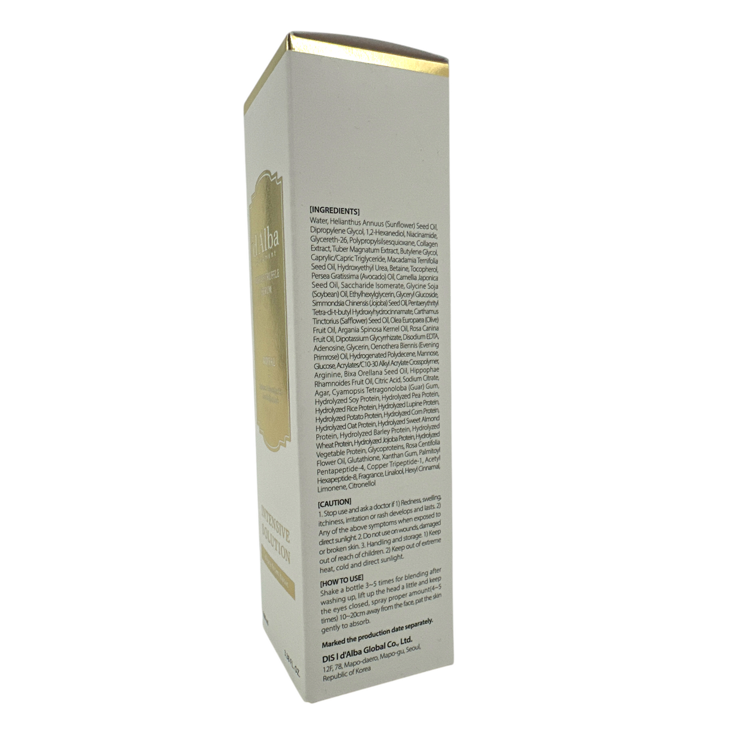 d'Alba White Truffle Intensive Serum Royal 100ml – Premium brightening and anti-aging serum by Zakura Global.