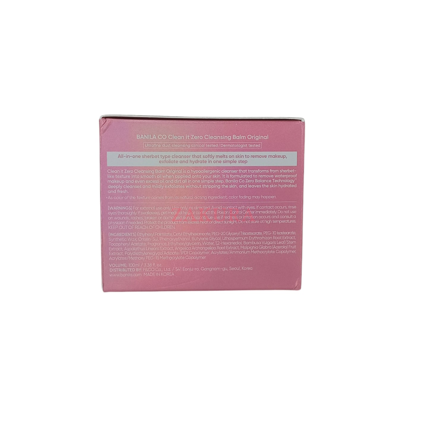 Banila Co. Clean It Zero Cleansing Balm - Original (100ml/180ml) 100ml