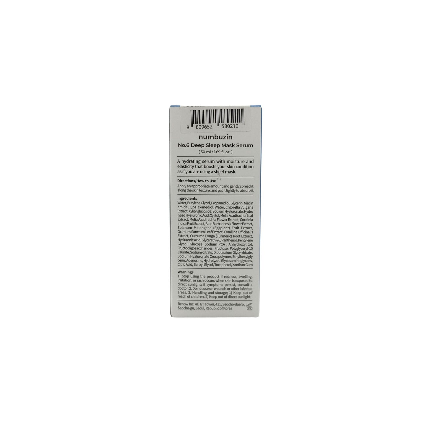 Numbuzin No. 6 Deep Sleep Mask Serum 50ml
