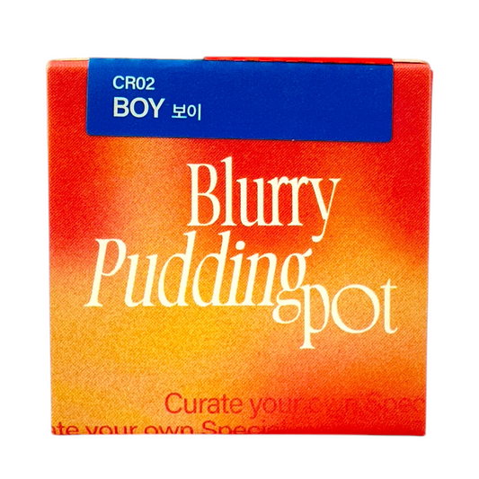 Lip & Cheek Blurry Pudding Pot – Boy 5g in compact jar, Korean multi-use makeup for lips and cheeks, available at Zakura Global.