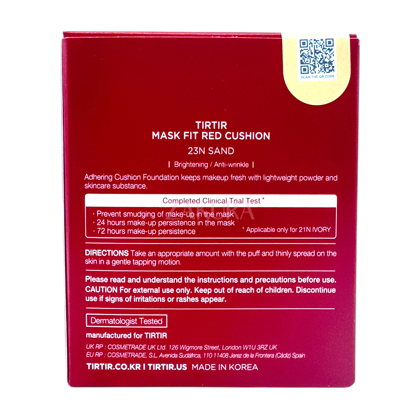 TIRTIR Mask Fit Red Cushion 18g (21N Ivory/23N Sand)