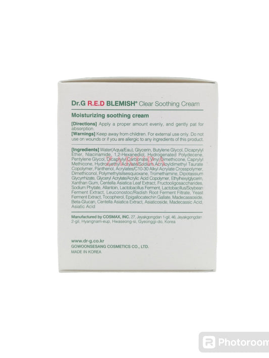 Dr.G R.E.D Blemish Clear Soothing Cream 70ml