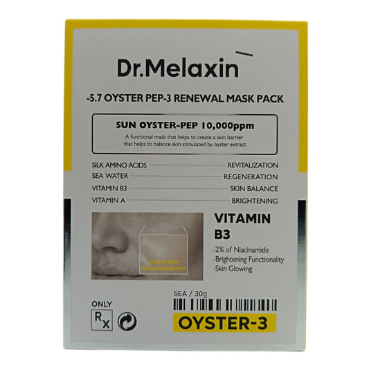 Dr. Melaxin Olyster Pep-3 Renewal Mask Pack 5pcs