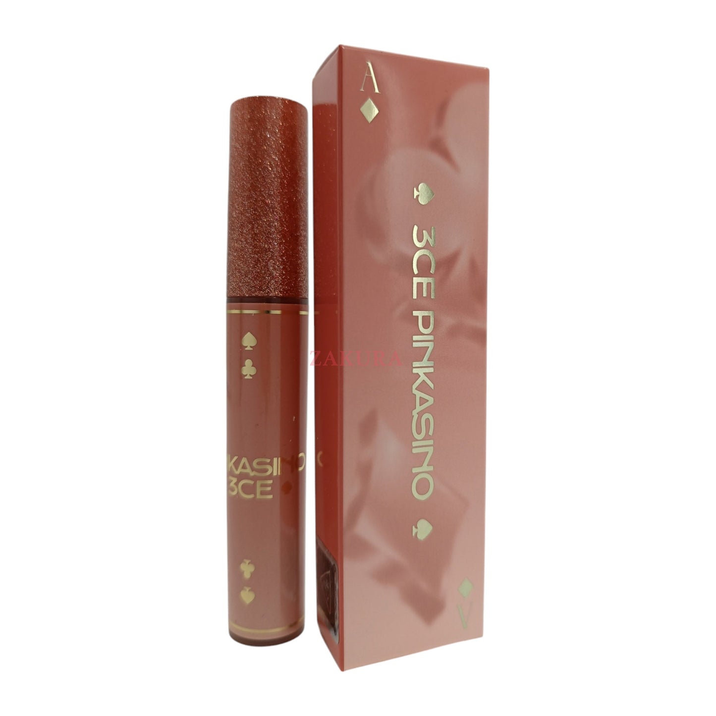 3CE Drop Glow Gel highlighter in a mauve tone, with a creamy texture and a cloud-like appearance.