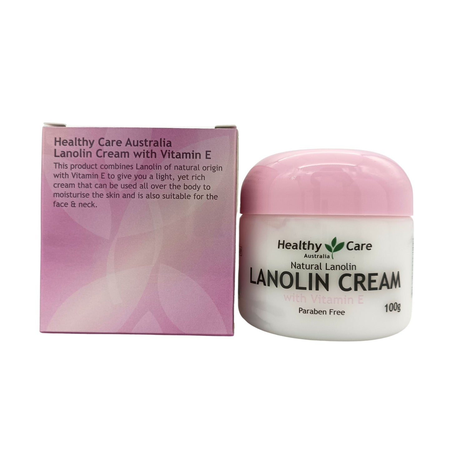Healthy Care Lanolin Cream With Vitamin E 100g – natural moisturizer for face and body hydration