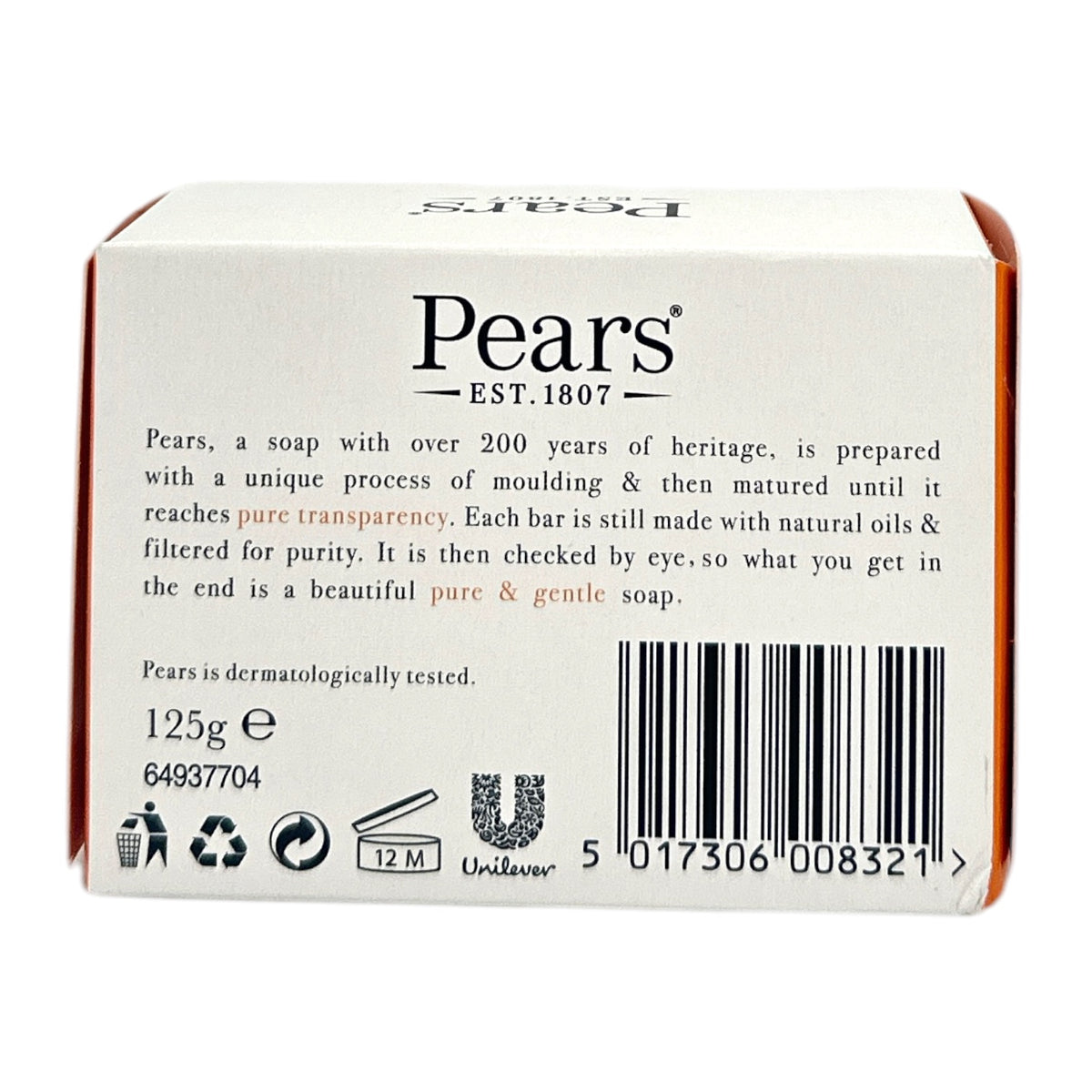 Pear Bar Soap with Natural Oil 125g