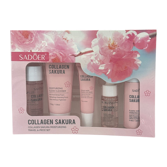 SADOER Sakura Collagen Moisturizing Travel 6-Piece Kit 6pcs