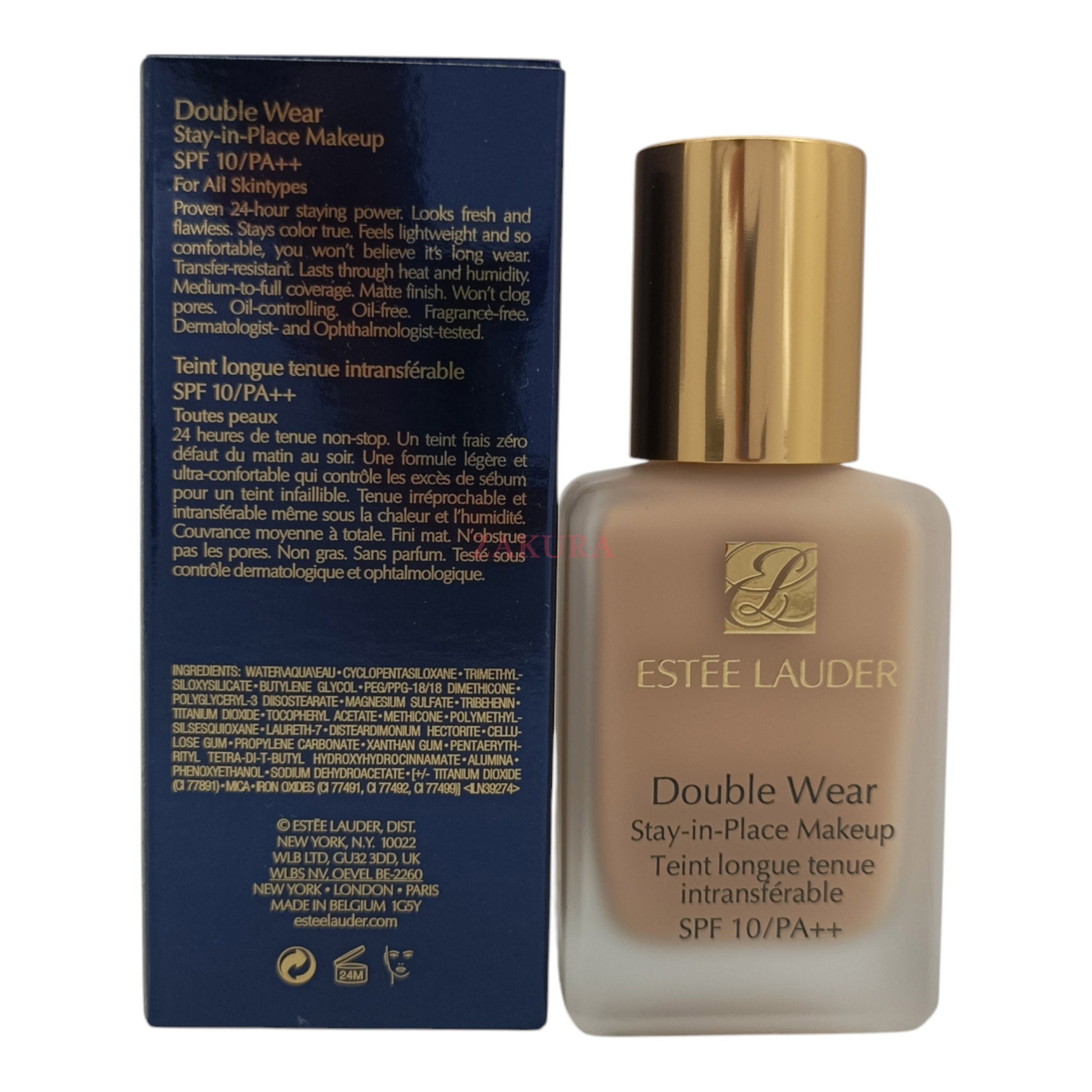 Estee Lauder Double Wear Stay In Place Makeup SPF10 30ml (1W1 Bone/ 1W2 Sand/ 2C0) 2C0