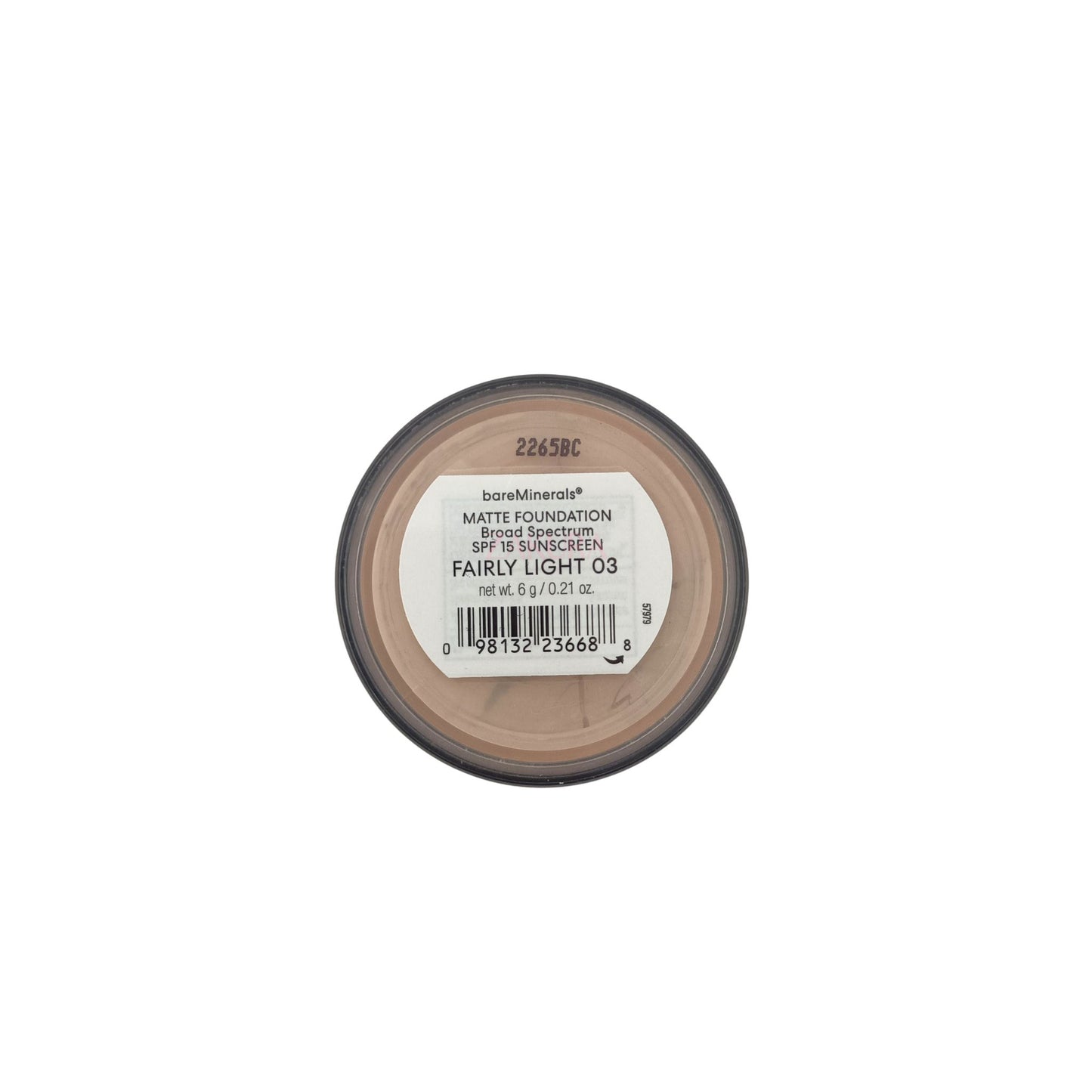 BareMinerals Original Matte Loose Mineral Foundation SPF15 6g (02 Fair Ivory/ 03 Fairly Light/ 12 Medium Beige/ 05 Fairly Medium) 03 Fairly Light