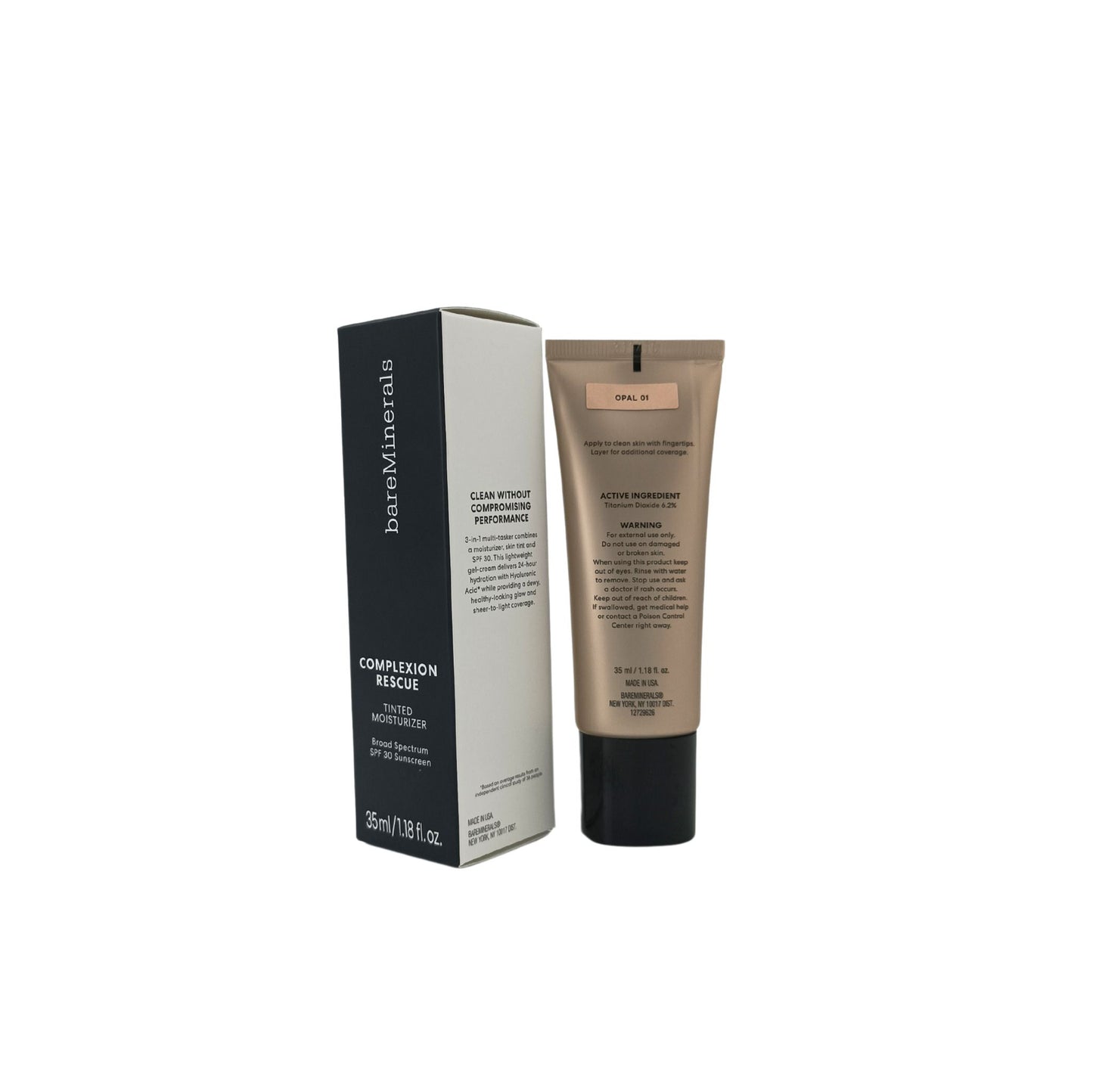 BareMinerals Complexion Rescue Tinted Moisturizer SPF30 35ml (01 Opal/ 02 Vanilla/ 03 Buttercream) 01 Opal