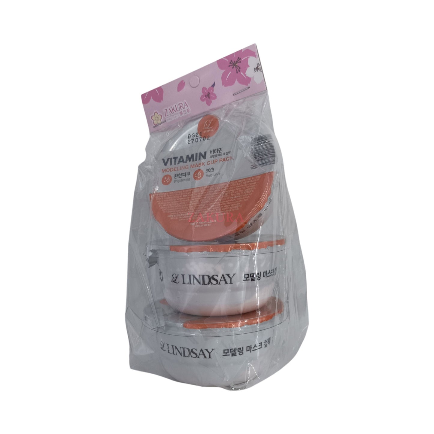 Lindsay Disposable Modeling Mask Cup Pack - Vitamin (Trio) 3pcs