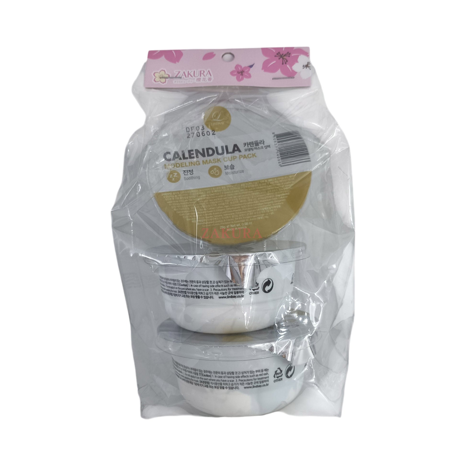 Lindsay Disposable Modeling Mask Cup Pack-Calendula(Trio) 3pcs