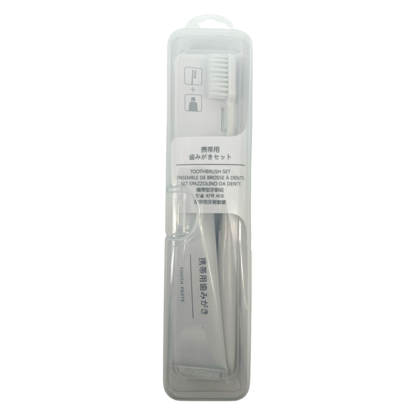 General Japanese style portable toothbrush &toothpaste set 1pc