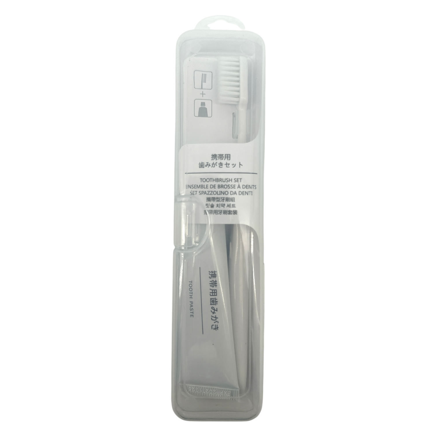 General Japanese style portable toothbrush &toothpaste set 1pc