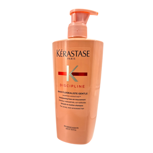 Kerastase Discipline Bain Fluidealiste Shampoo 500ml – sulfate-free smoothing shampoo for frizz-prone hair, available at Zakura Global.