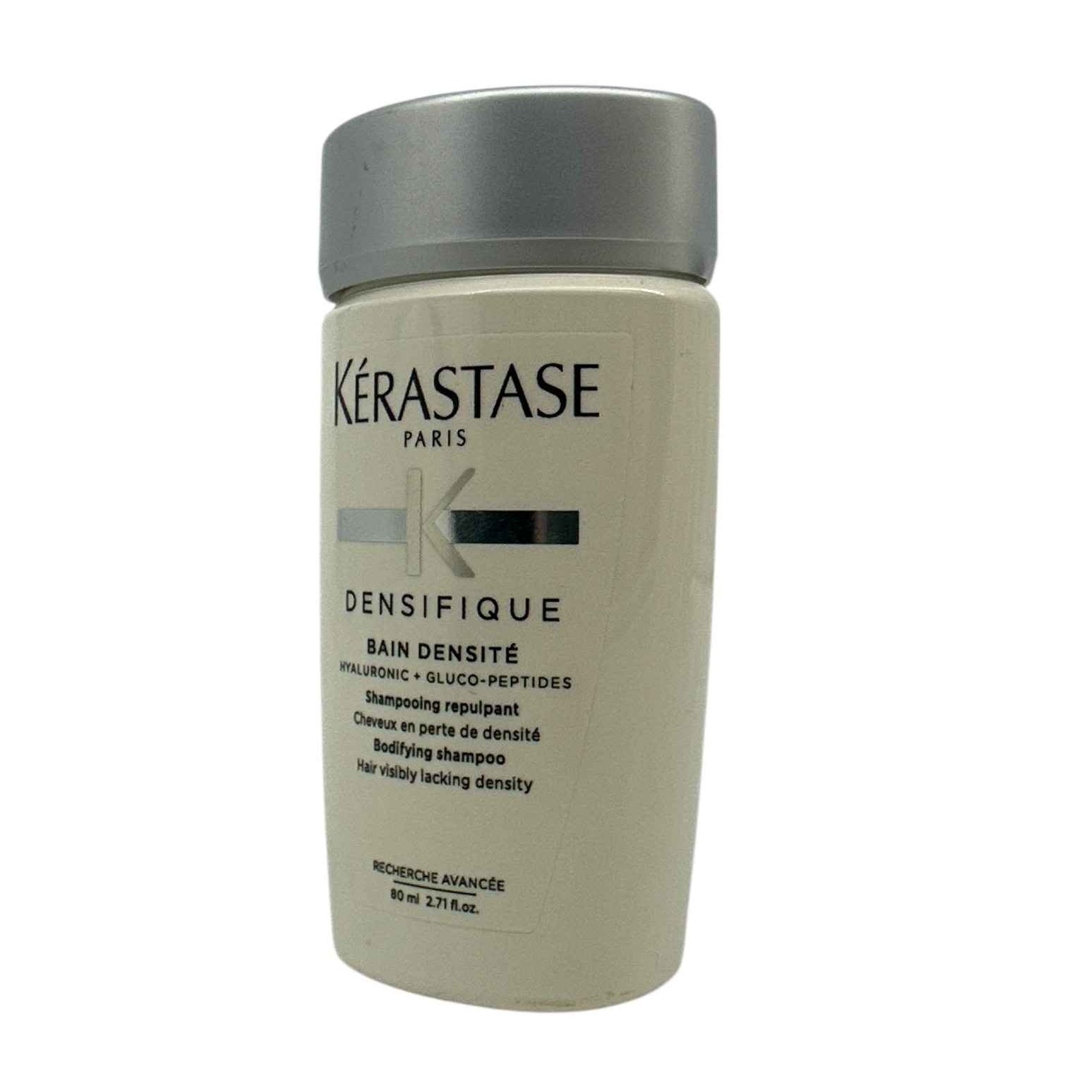 Kerastase Densifique Bain Densité Bodifying Shampoo – 80ml travel-size thickening shampoo with hyaluronic acid, available at Zakura Global.