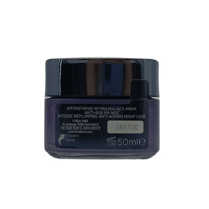 L'Oreal Revitalift Filler Night Cream – 50ml jar for overnight hydration and plumping, available at Zakura Global.