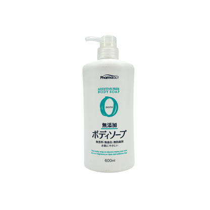Kumano Pharmaact Additive Free Body Soap 600ml bottle for gentle, chemical-free cleansing from Zakura Global.