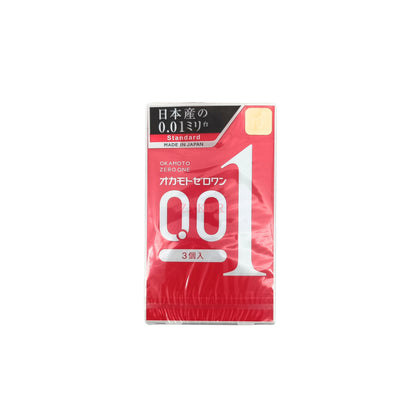 Okamoto Super thin 0.01 Condom 3pcs (Standard Size/L Size) Standard Size