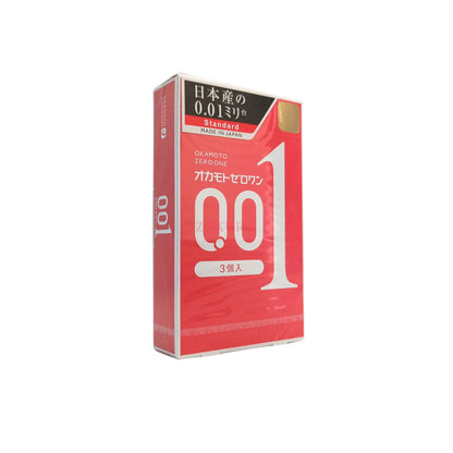 Okamoto Super thin 0.01 Condom 3pcs (Standard Size/L Size) Standard Size