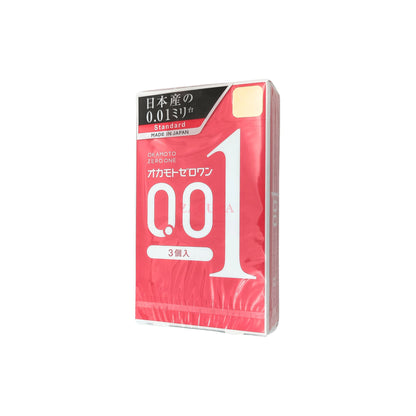 Okamoto Super thin 0.01 Condom 3pcs (Standard Size/L Size) Standard Size