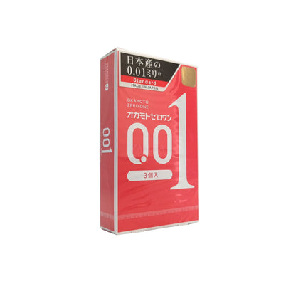 Okamoto Super thin 0.01 Condom 3pcs (Standard Size/L Size) Standard Size