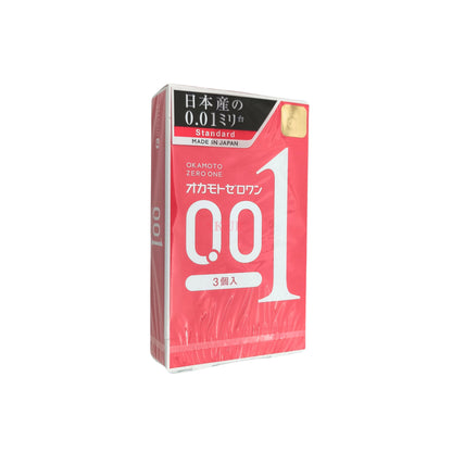 Okamoto Super thin 0.01 Condom 3pcs (Standard Size/L Size) Standard Size