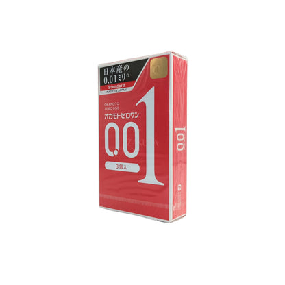 Okamoto Super thin 0.01 Condom 3pcs (Standard Size/L Size) Standard Size