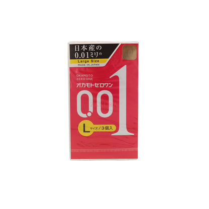Okamoto Super thin 0.01 Condom 3pcs (Standard Size/L Size) L Size