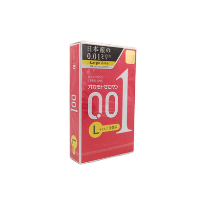 Okamoto Super thin 0.01 Condom 3pcs (Standard Size/L Size) L Size