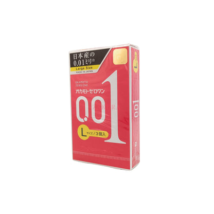 Okamoto Super thin 0.01 Condom 3pcs (Standard Size/L Size) L Size