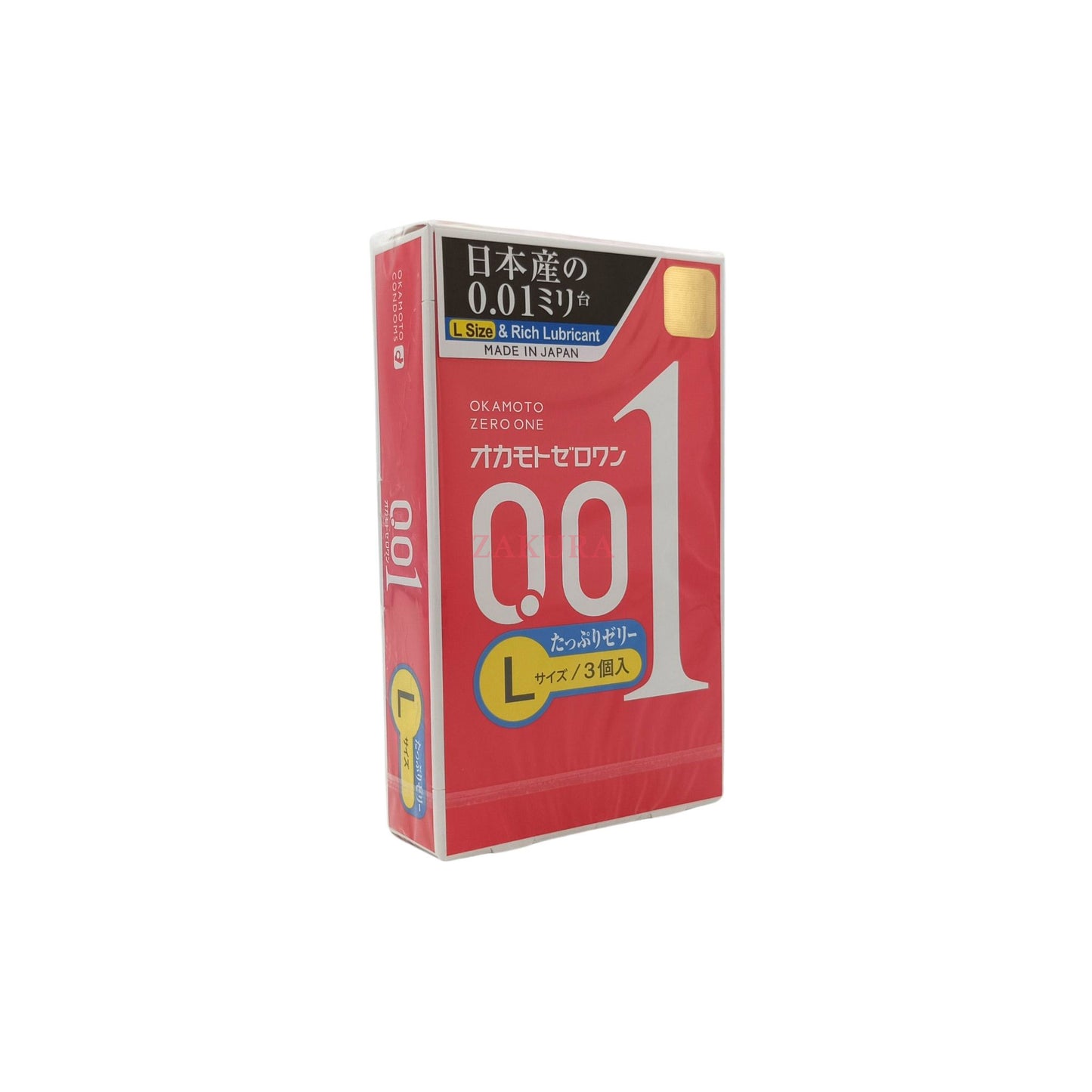 Okamoto Japan Edit. Super Thin 0.01 Condom (L Size + Rich 3pcs