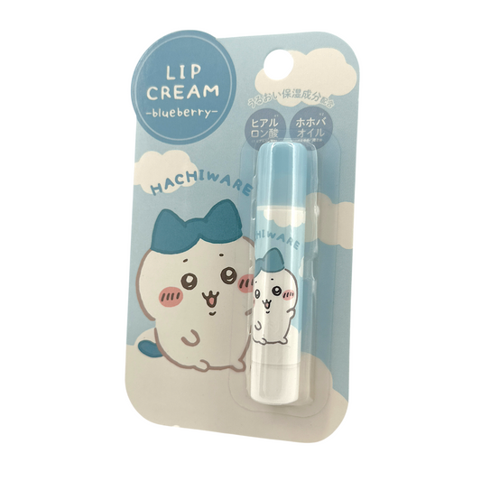 Shobido Chiikawa Lip Cream Blueberry 3.5g by Zakura Global – moisturizing lip balm with sweet blueberry scent and cute Chiikawa design.
