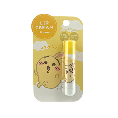 Shobido Chiikawa Lip Cream Lemon 3.5g by Zakura Global – moisturizing lip balm with fresh lemon scent and cute Chiikawa design.